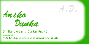 aniko dunka business card